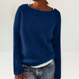 Valerie - Plain Vintage Sweater in Navy