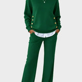 Lena - Elegant Sweater Set with Buttons
