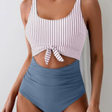 Maclair & Co. - Women's One Piece Swimsuit Tummy Control Slimming Bathing Suit Cutout Tie Knot Swimwear