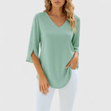Violetta - Sophisticated V-Neck Blouse