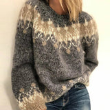 Noelle - Chunky Vintage Sweater with Cream Yoke