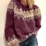 Noelle - Chunky Vintage Sweater with Cream Yoke