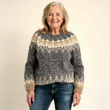 Noelle - Chunky Vintage Sweater with Cream Yoke