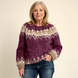 Noelle - Chunky Vintage Sweater with Cream Yoke