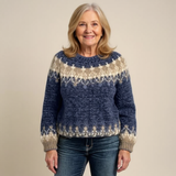 Noelle - Chunky Vintage Sweater with Cream Yoke