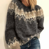 Noelle - Chunky Vintage Sweater with Cream Yoke