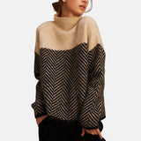 Eva - Structured Two-Tone Knit Sweater