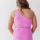 Maclair & Co. - Green Terry Floral Cut Out One Piece In Fondant