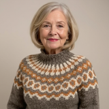 Sybil - Vintage Sweater with Nordic Yoke, Four Colours