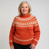 Sybil - Vintage Sweater with Nordic Yoke, Four Colours