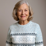 Josephine - Vintage Sweater with Snowflake Band, Four Colours