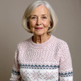 Josephine - Vintage Sweater with Snowflake Band, Four Colours