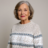 Josephine - Vintage Sweater with Snowflake Band, Four Colours