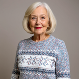 Josephine - Vintage Sweater with Snowflake Band, Four Colours