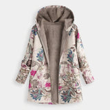 Hyacinth - Pastel Fleece Jacket with Botanical Print