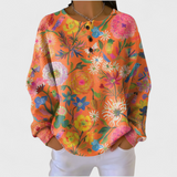 Britt | Sweater with Colorful Floral Print