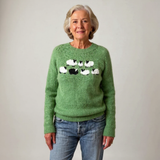 Doreen - Green Vintage Sweater with Sheep