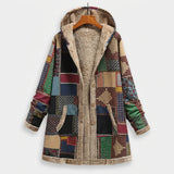 Judith - Earth-Tone Patchwork Sweatshirt