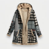 Hortensia - Monochrome Polka Dot Fleece Jacket