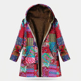 Constance - Multicoloured Patchwork Fleece-Lined Coat
