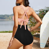 Maclair & Co. - Women's One Piece Swimsuits Tummy Control Cutout High Waisted Bathing Suit Wrap Tie Back