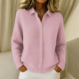 Heloise - Ribbed Knit Cardigan, Four Colours