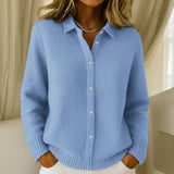 Dorothy - Light Blue Textured Knit Cardigan
