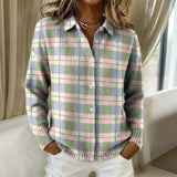 Justine - Pastel Plaid Cardigan