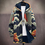 Josephine - Navy Japanese Landscape Print Jacket