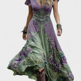 Serena - Short Maxi Floral Dress