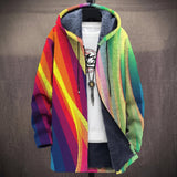 Diana - Multicoloured Rainbow Stripe Print Jacket