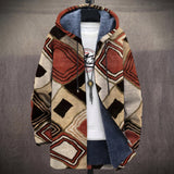 Anastasia - Rust Geometric Diamond Print Jacket