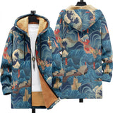 Victoria - Teal Ukiyo-e Wave Print Jacket