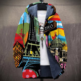 Paige - Multicoloured Paris Pop-Art Print Jacket