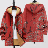 Sally - Red Marbled Abstract Print Jacket