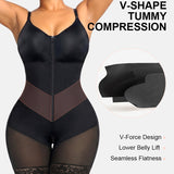 Tummy Control Fajas Shapewear with V-shape Sculpting Elastic Band